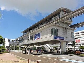 Oroku Station railway station in Naha, Okinawa prefecture, Japan