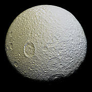 Tethys—Trailing hemisphere—Enhanced processing (11 April 2015).