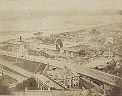Panorama z wiezy Zamku Królewskiego Konrad Brandel 1873a.jpg