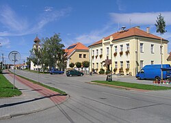 Main street with municipal office