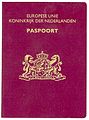 Cubierta de pasaporte neerlandesa publicada en 2006