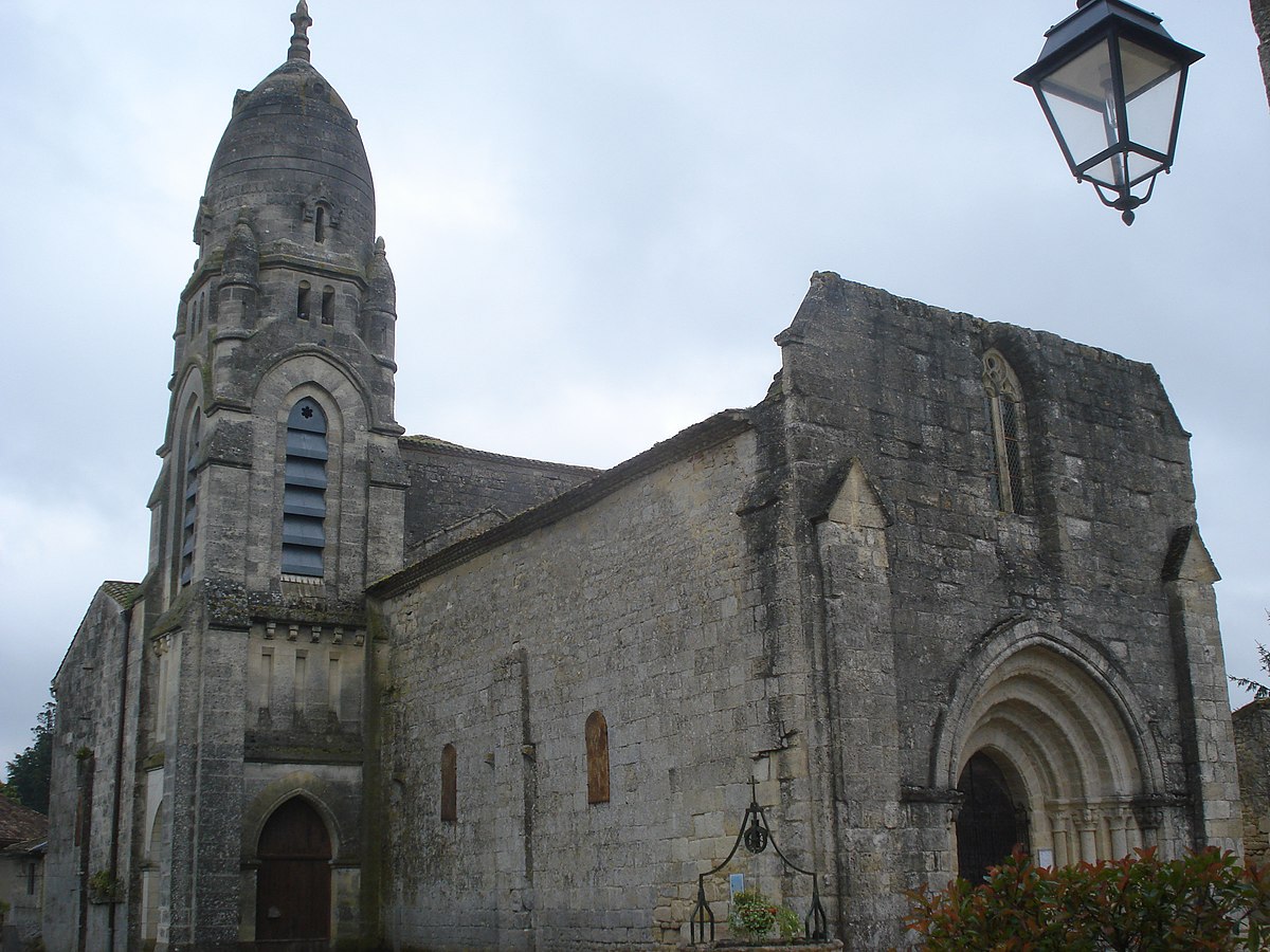 Сен ст. Лангон Жиронда Церковь сен Жерве. L'Église PNG.