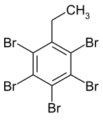 Strukturformel von 2,3,4,5,6-Pentabromethylbenzol