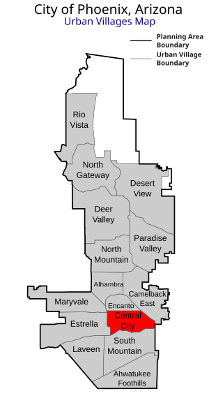 File:Phoenix Urban Villages Central City highlighted.svg