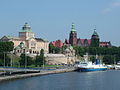 L'Òder a la seva desembocadura, a Szczecin, Polònia.