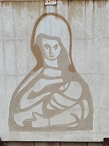 Portrait de la vierges Marie église Notre-Dame de Bosmie-l'Aiguille.