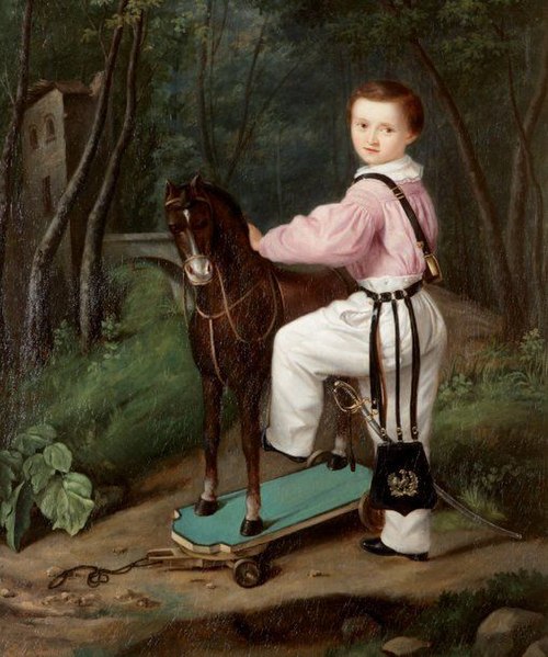 File:Portrait of a Child with a Toy Horse - Estelle de Barescut.jpg