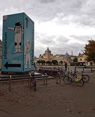 Shared bikes at the Prague Exhibition Center, Czech Republic