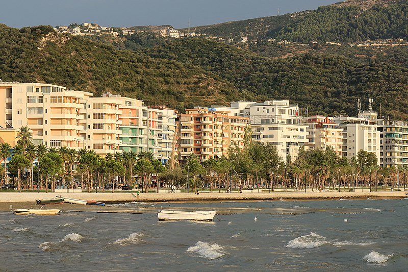 File:Promenade of Vlorë along the Adriatic Sea.jpg