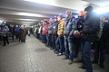 Protestors preparing to enter clashes in the subway tunnel. Euromaidan Protests. Events of Jan 19, 2014