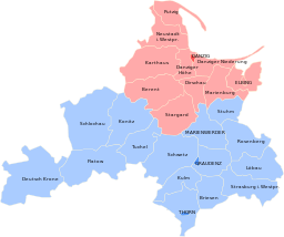 Karta över Västpreussen. För en lista på orter som tidigare tillhörde provinsen, se Orter i Westpreussen.