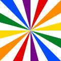 Rainbow pride starburst pattern on transparent.svg