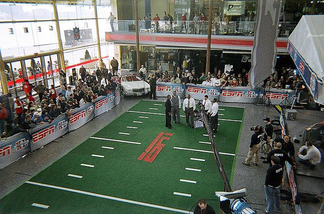 Wintergarden was turned into a makeshift studio for ESPN during their Super Bowl XL coverage.