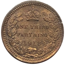 Reverso de una moneda Third Farthing de 1913.png