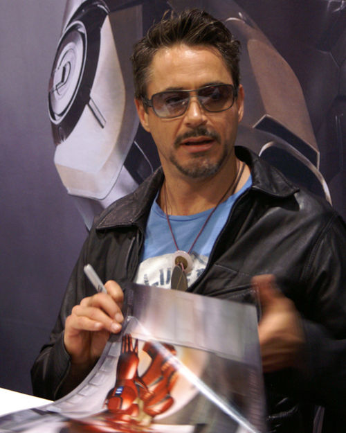 Downey promoting the film at the 2007 San Diego Comic-Con