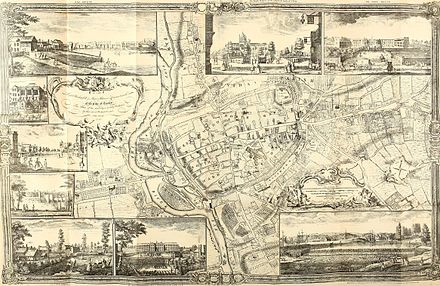 John Rocque's 1744 map of Exeter