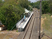 The railway line viewed from Rydalmere station Rydalmere railway station, from Victoria Road.JPG