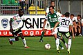 * Nomination Manuel Prietl (SV Mattersburg, green shirt) in duel with Wilson Kamavuaka (SK Sturm Graz, left). --Steindy 00:08, 16 October 2021 (UTC) * Promotion  Support Good quality. --XRay 06:03, 16 October 2021 (UTC)