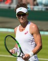 Samantha Stosur competing in the first round of the 2015 Wimbledon Championships.