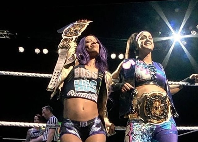 Sasha Banks vs. Bayley vs. Becky Lynch vs. Charlotte from WWE 2015