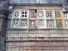 Carved jali screen on the mandapa of "Jain temple 1", 15th century Sbl5.jpg