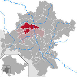 Läget för kommunen Schwallungen i Landkreis Schmalkalden-Meiningen