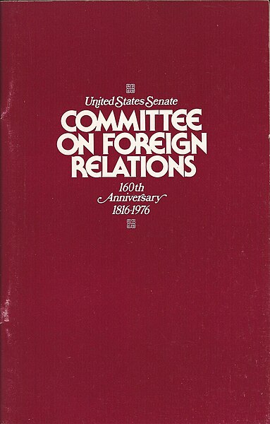 1976 publication of the Senate Foreign Relations Committee on the occasion of its 160th anniversary
