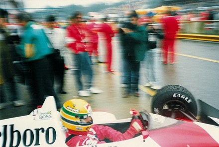 Ayrton Senna, pilote de F1, en 1988.