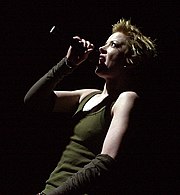 Manson performing with Garbage in 2002 during the Beautiful Garbage era Shirley Manson.jpg