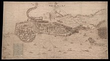 Portuguese Malacca sieged in 1568 by an Acehnese force. Siege of Malacca - 1568.jpg