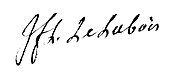 signature de Jacques-François-Louis Le Lubois