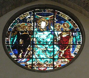 Stained glass window in San Lorenzo