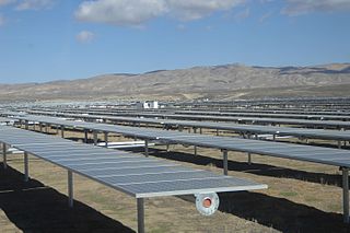 California Valley Solar Ranch Photovoltaic power plant in the Carrizo Plain, northeast of California Valley.