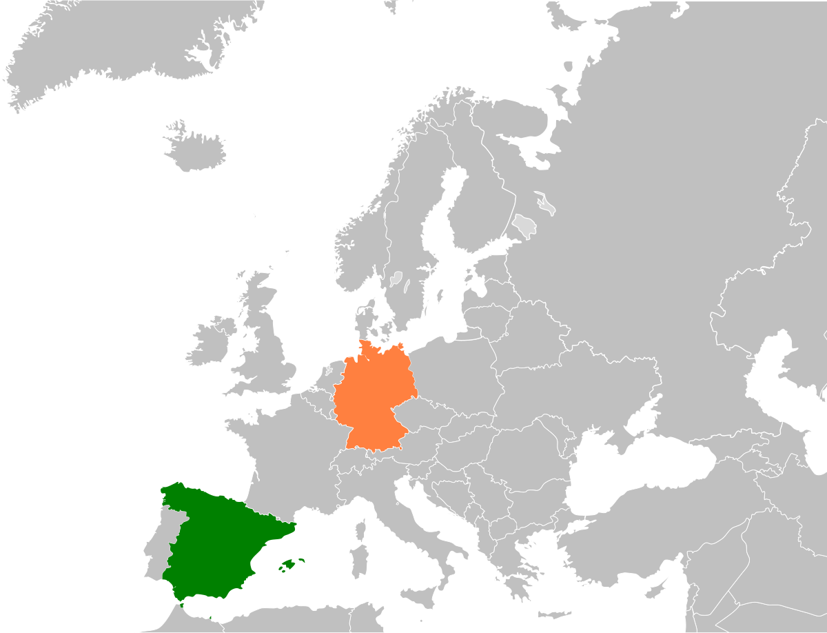 mapa de españa y alemania Relaciones entre Alemania y España   Wikipedia, la enciclopedia libre