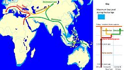 Denisovamänniskans utveckling och geografiska spridning jämfört med Neanderthalarna, Homo heidelbergensis och Homo erectus.