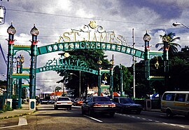 Entrance to St. James from Woodbrook