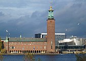 Stockholm City Hall, view over Lake Mälaren, 2013