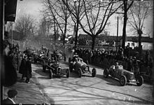 Photo de la grille de départ du Grand Prix de Pau 1935.