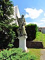 Čeština: Socha sv. Jana Nepomuckého v Krhově, okr. Třebíč. English: Statue of Saint John of Nepomuk in Krhov, Třebíč District.