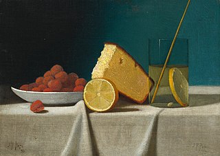 Still Life with Cake, Lemon, Strawberries, and Glass