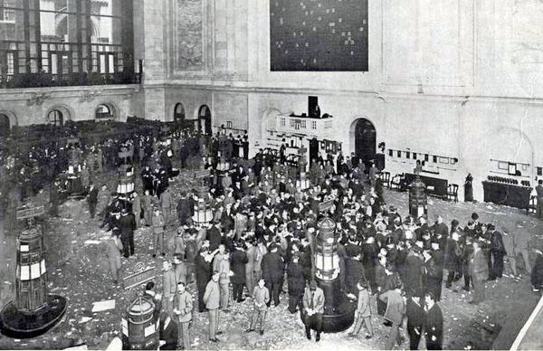 Floor of the New York Stock Exchange (pictured in 1908)