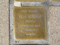 Stolperstein Else Sommer, 1, Bahnhofstraße 4, Frankenberg, Landkreis Waldeck-Frankenberg.jpg