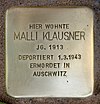 Pedra de tropeço em Feuerbachstr 13 (Stegl) Malli Klausner.jpg