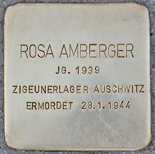 File:Stolperstein für Rosa Amberger.JPG