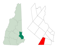 Placering inden for Strafford County, New Hampshire