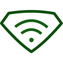 sinyal wifi dengan'superman' garis