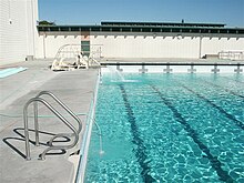 Homestead High School's swimming pool. Swimming pool (Homestead High School, Cupertino, California).jpg