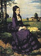 La dama de violeta, del pintor Pál Szinyei Merse (1874)