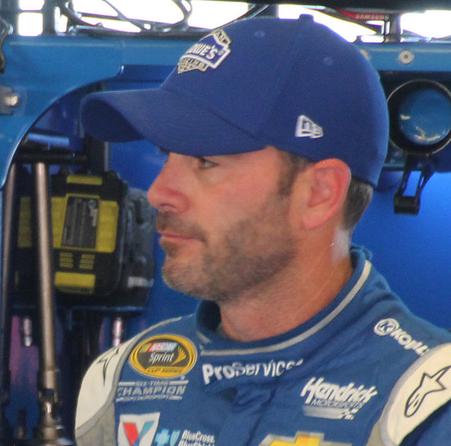 Jimmie Johnson (pictured in 2015) led the points standings after the race.