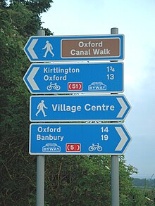 Some of the signs on the east side of Tackley crossing